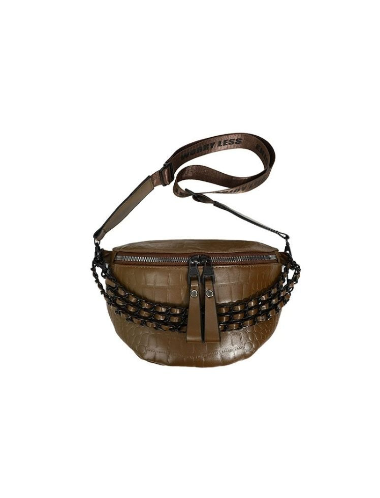 Riñonera Chic Allure Café Oscuro Ref. R330