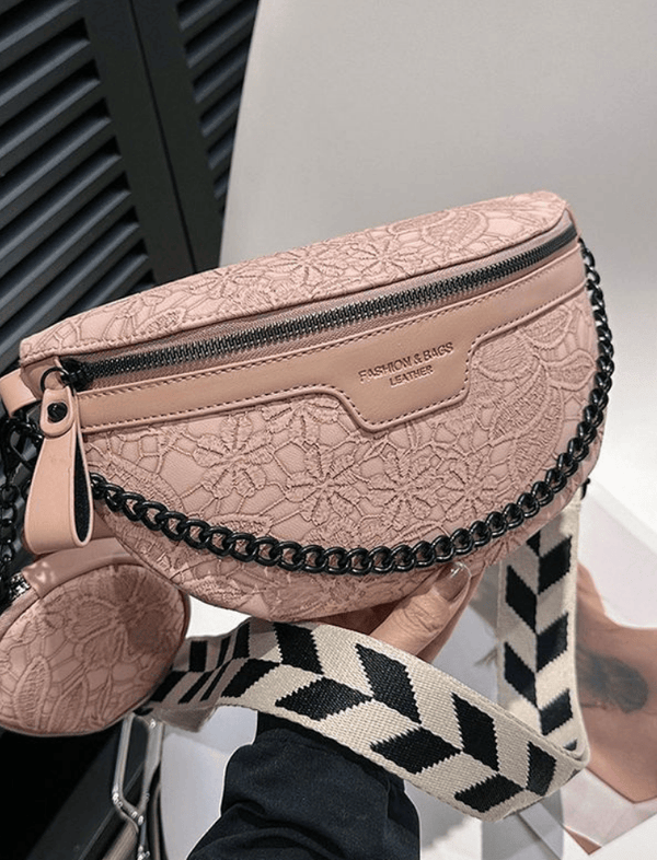 Riñonera Lace Couture Rosada Ref. R334