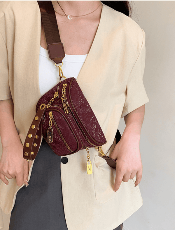 Riñonera Serpentine Luxe Vino Tinto Ref. R335