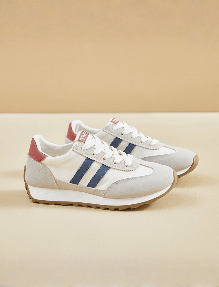 Tenis Retro Run Crema/Azul Ref. SH-95