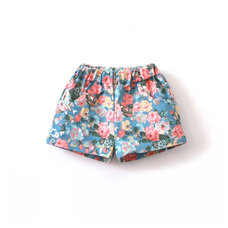 SHORTS FLORES AZUL