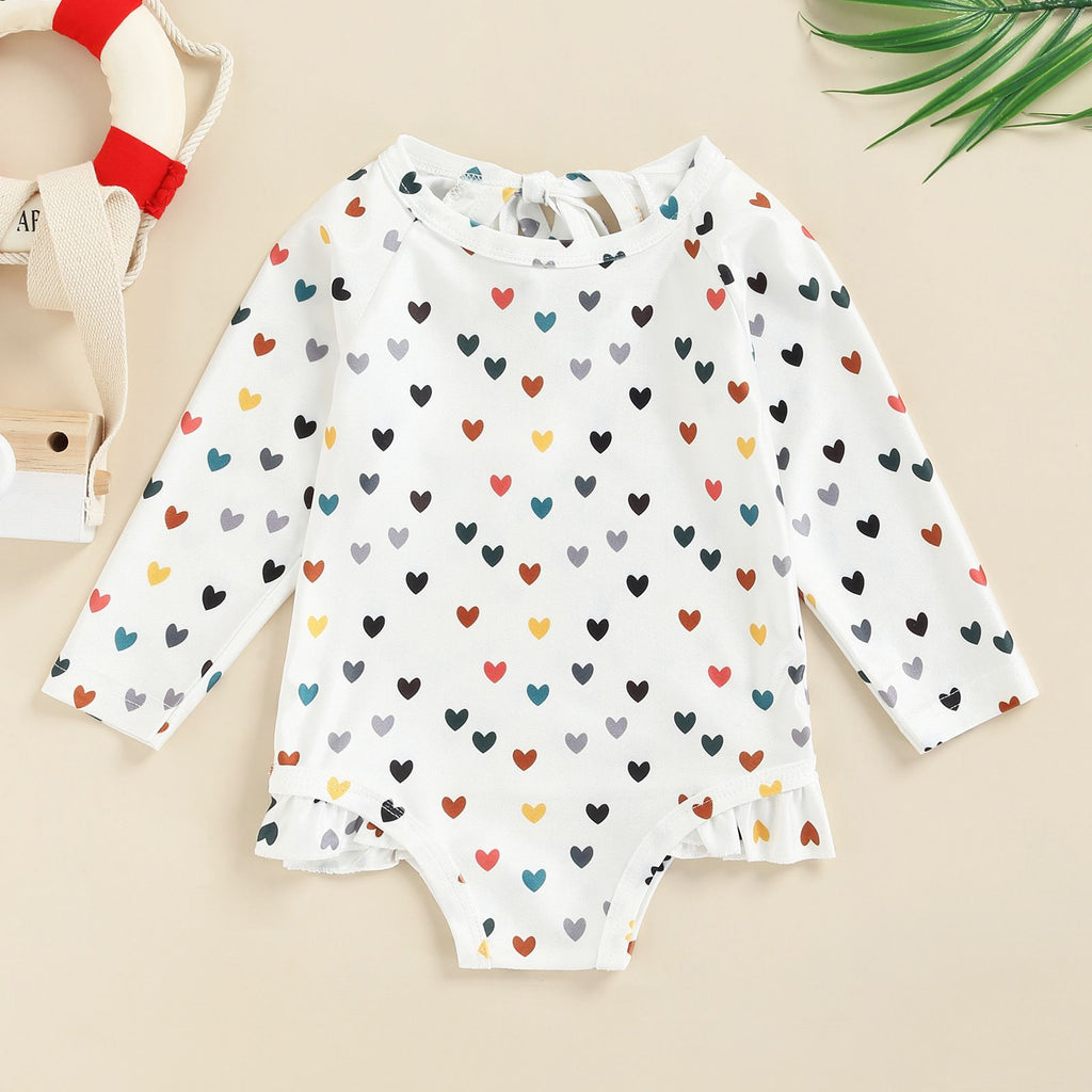 VESTIDO DE BANO CORAZONES COLORES