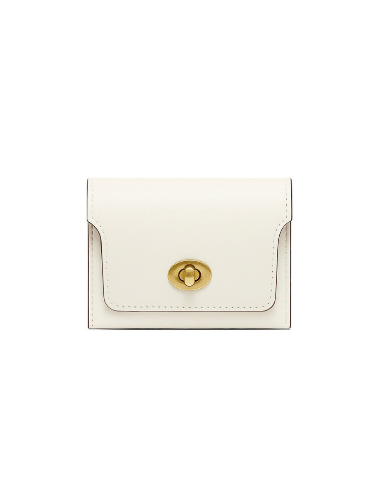 Billetera Mini Turnlock Blanca Ref. W028