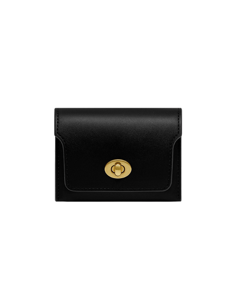 Billetera Mini Turnlock Negra Ref. W028