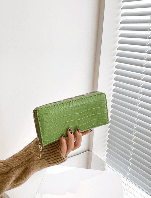 Billetera Croco Signature Verde Ref. W039