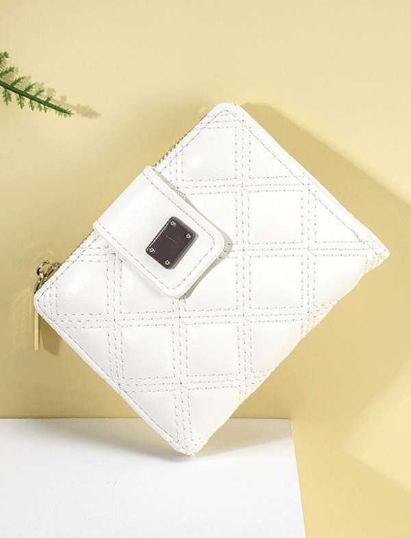 Billetera Mini Quilted Soft Blanca Ref. W041