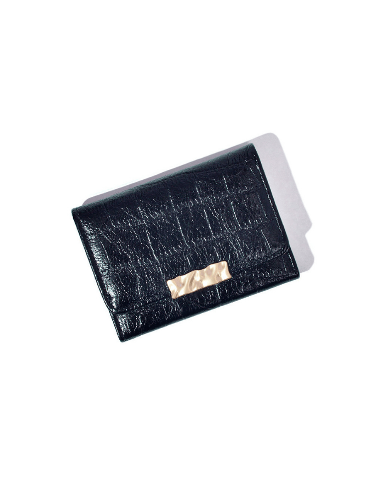 Billetera Onyx Fold Wallet Negra Ref. W044