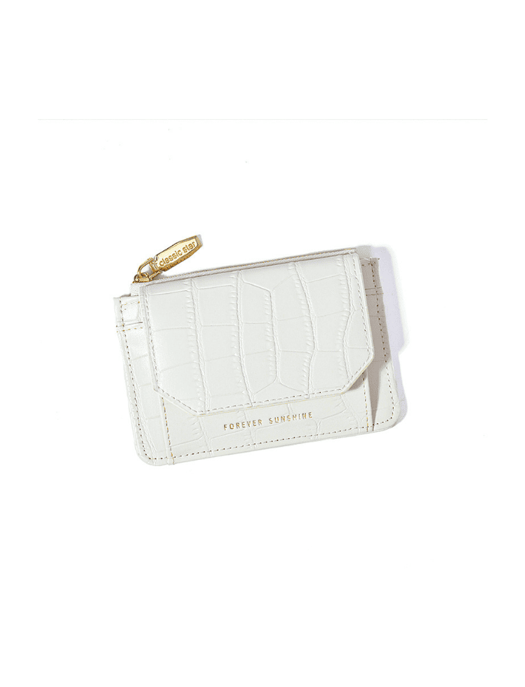 Billetera Croco Blanca Ref. W046
