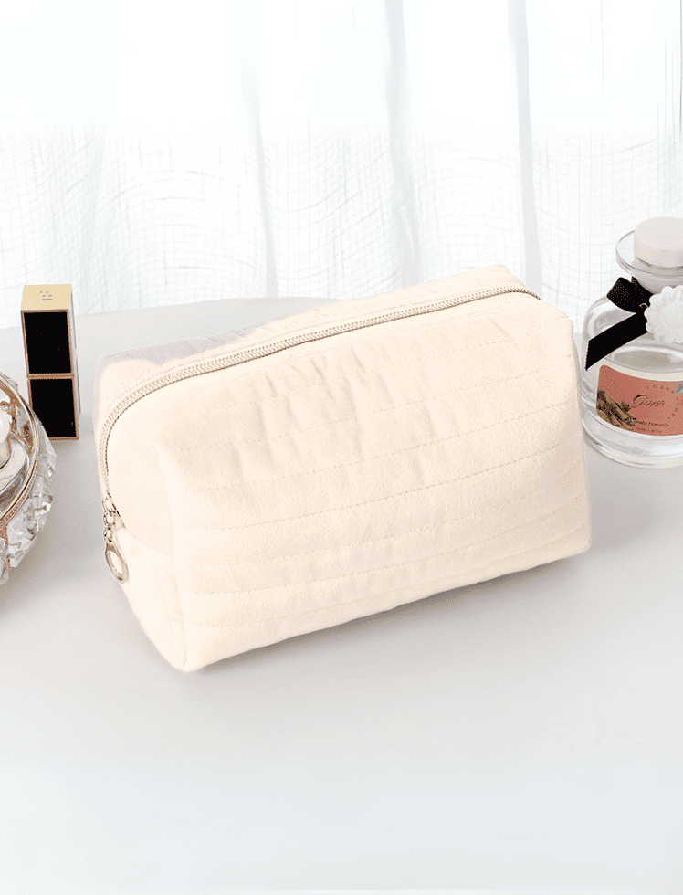 Cosmetiquera Gamuza Beige Ref. C014
