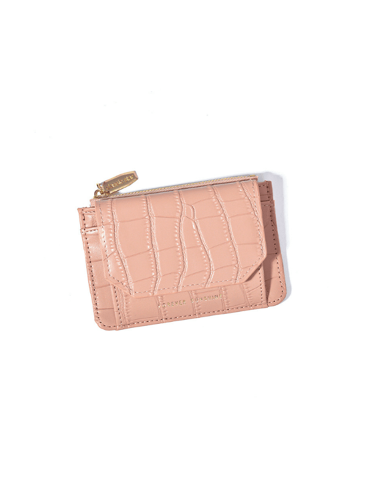 Billetera Croco Rosada Ref. W046