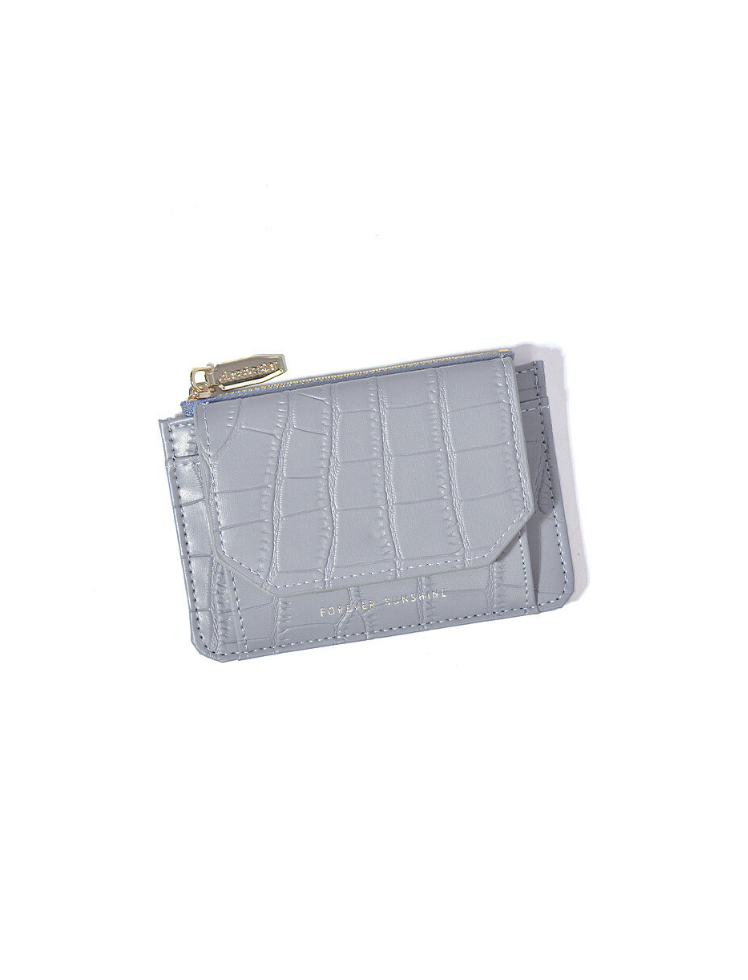 Billetera Croco Azul Ref. W046