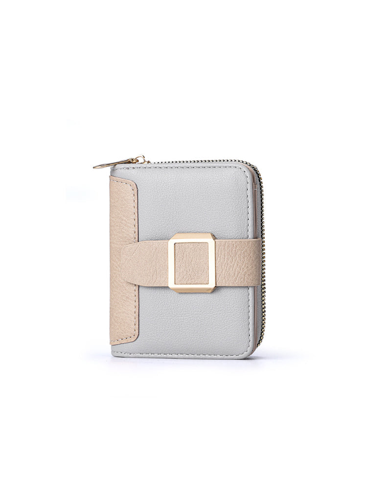 Mini Billetera Clásica Gris Ref. W048