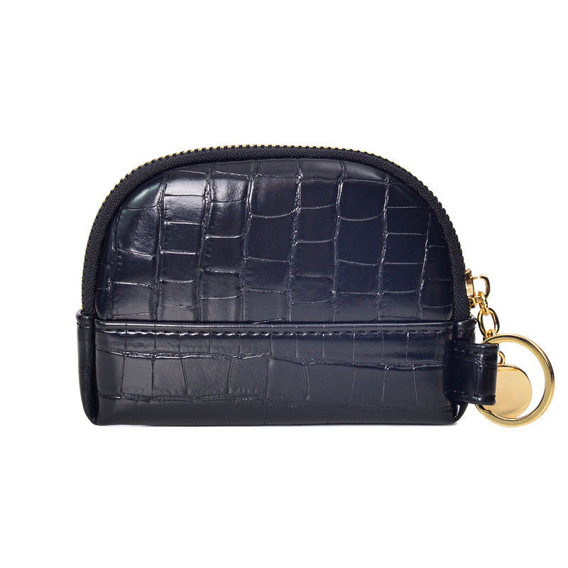 Monedero Piel de Cocodrilo Negro Ref. W068