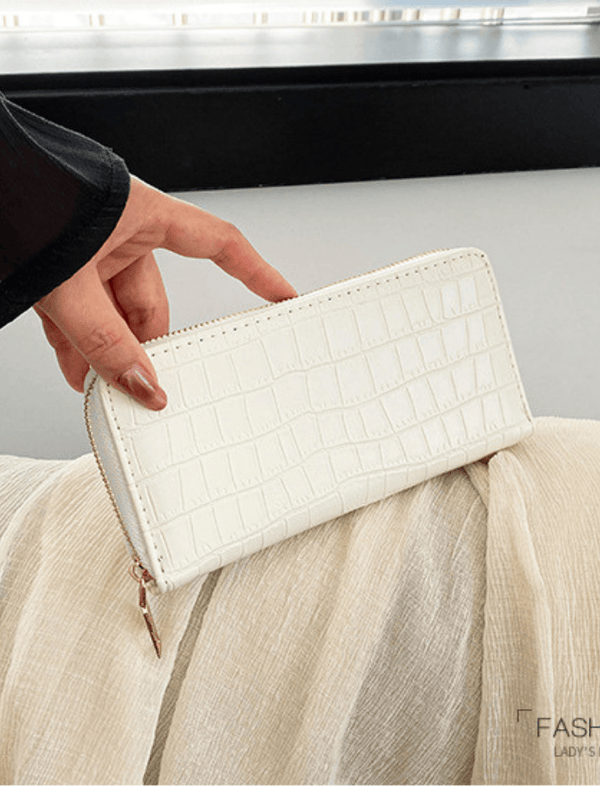 Billetera Croco Luxe Blanca Ref. W101