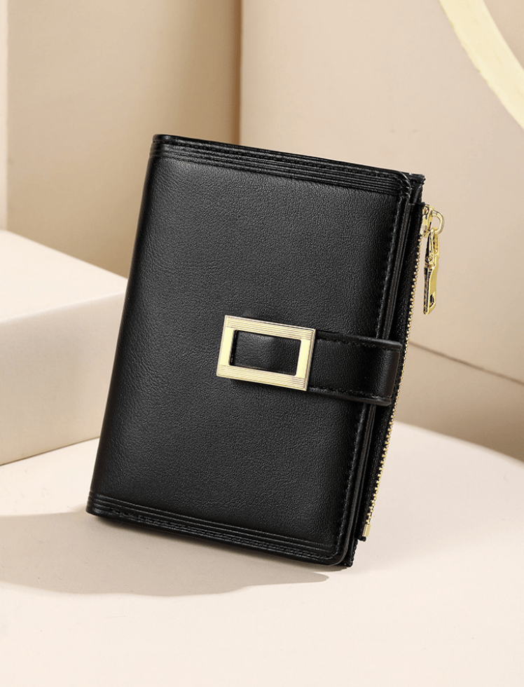 Billetera Classic Buckle Negra Ref. W112