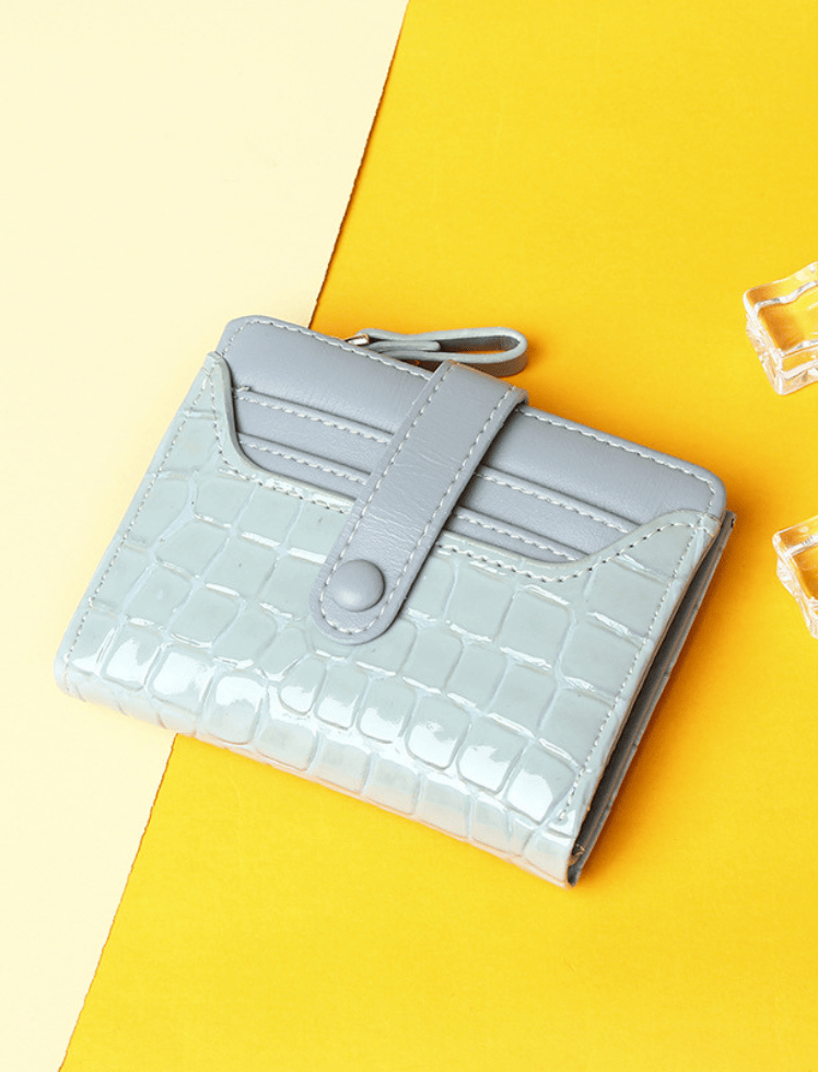 Billetera Croc-Embossed Azul Ref. W117