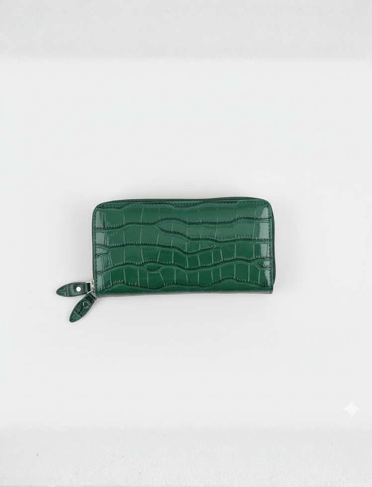 Billetera Velisse Croc Verde Ref. W129