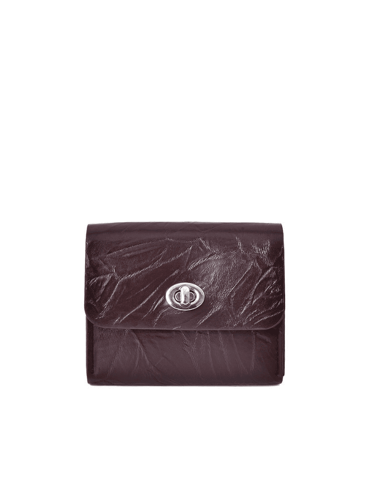 Billetera Mini Luxe Café Oscuro Ref. W130