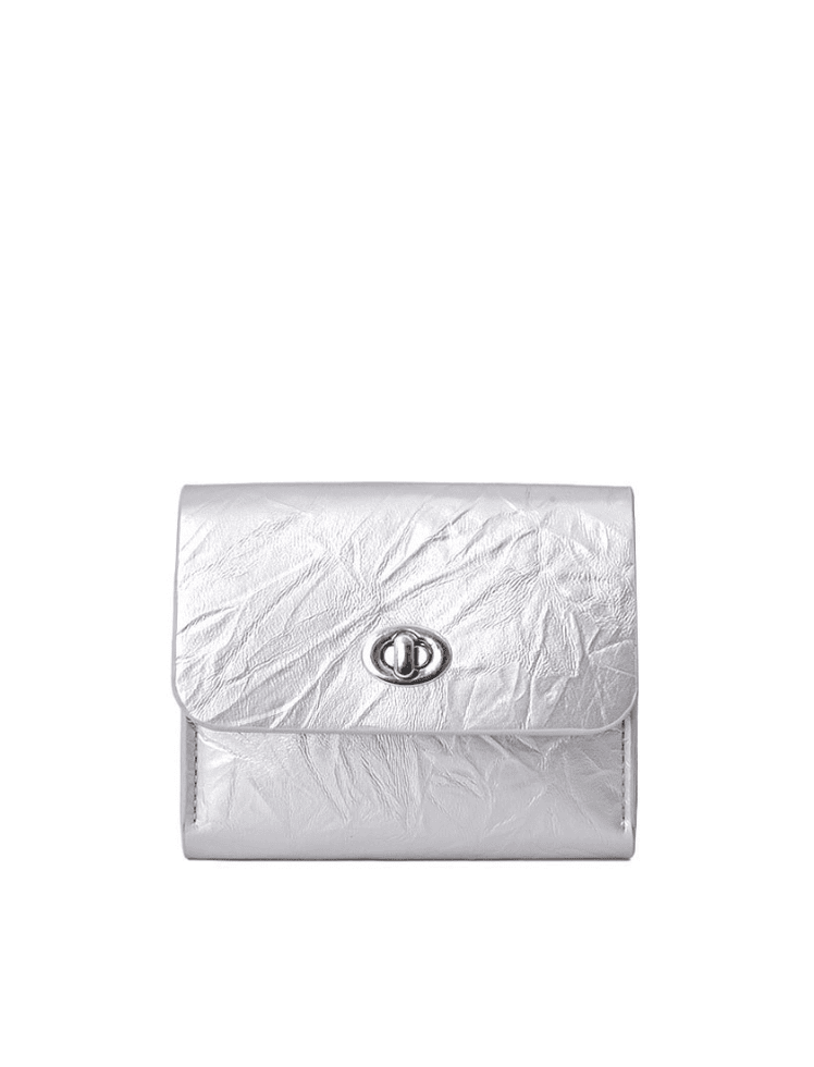 Billetera Mini Luxe Plateada Ref. W130