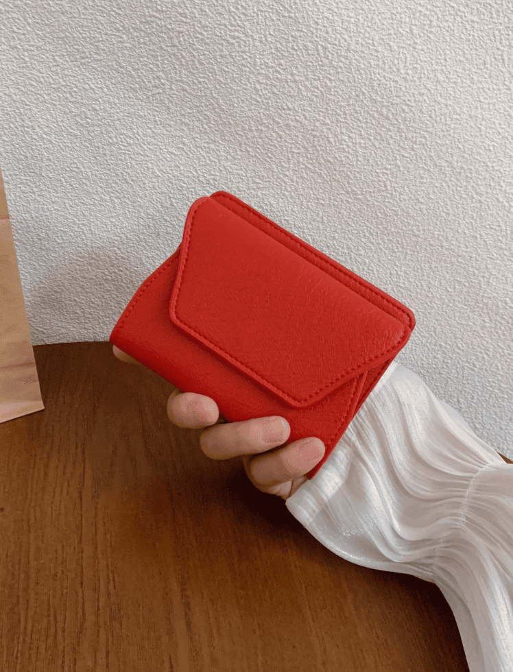Billetera Mini Envolvente Roja Ref. W131