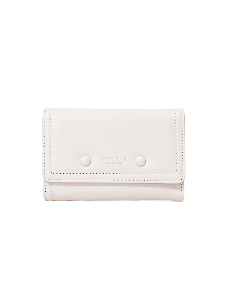 Billetera Botones Blanca Ref. W136