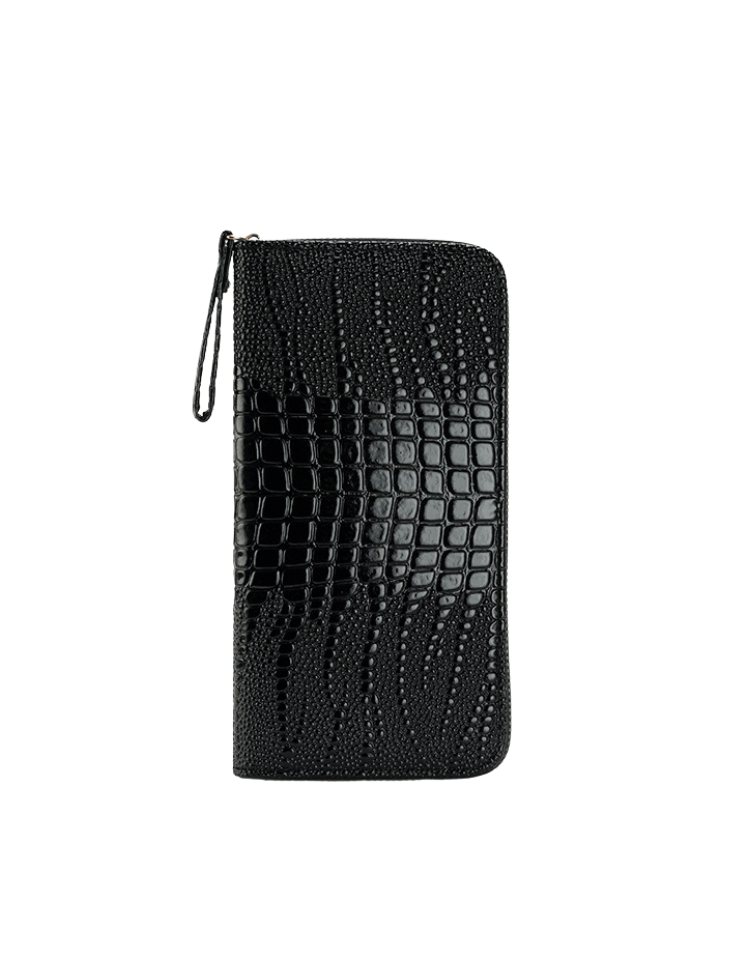 Billetera Royal Negro Croc Ref. W147