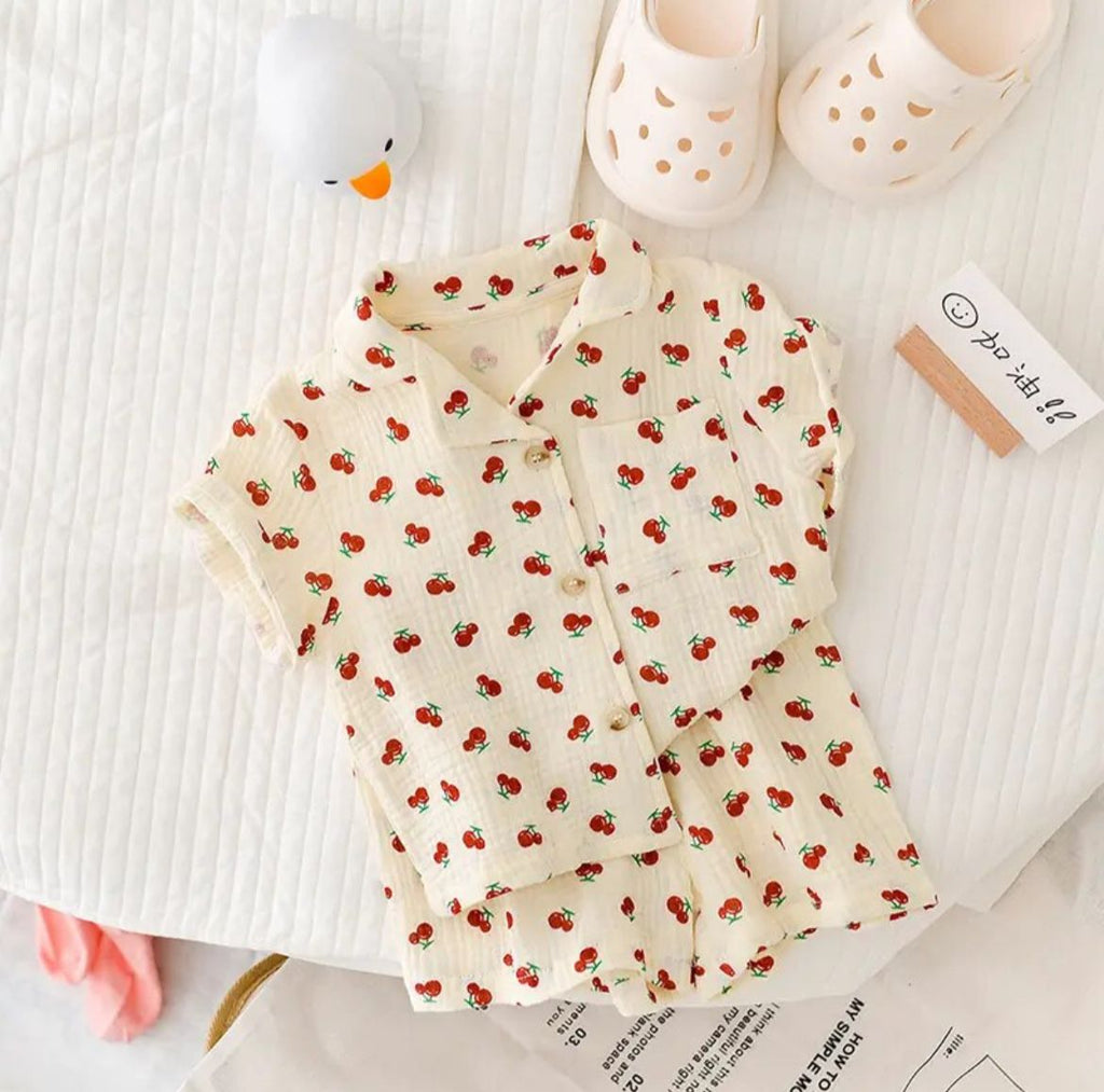 Pijama Cherry Sweet Blanco/Rojo Ref. 22085