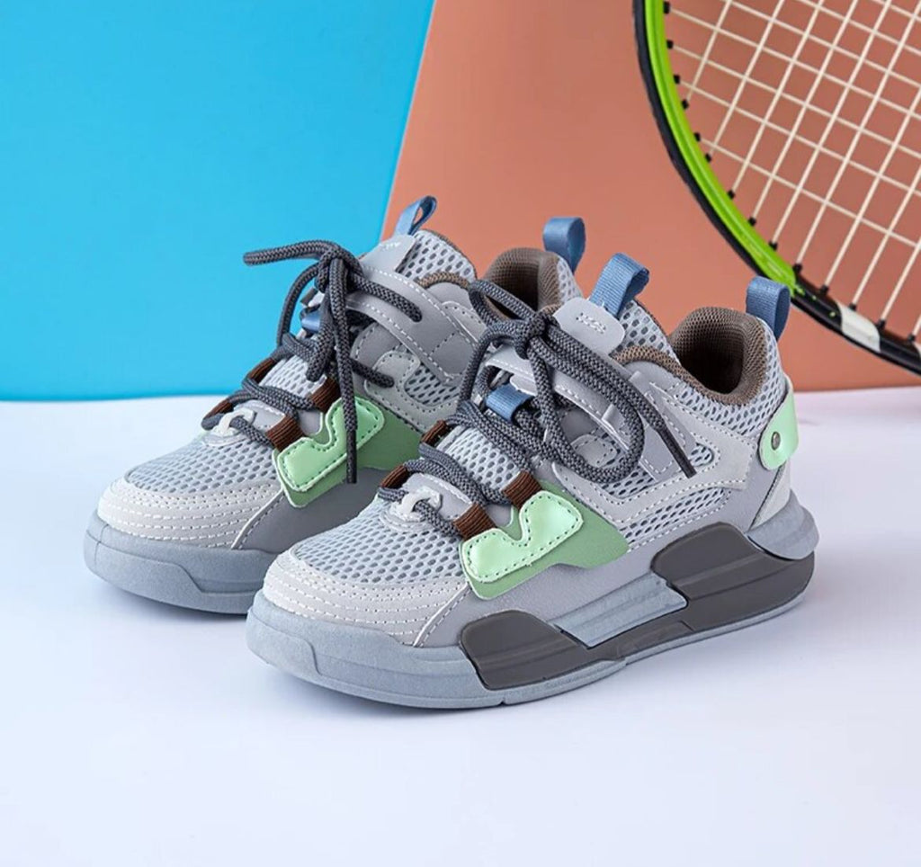 ZAPATOS TENIS GRIS Y VERDE MENTA - ZAPATOS | Acuarella