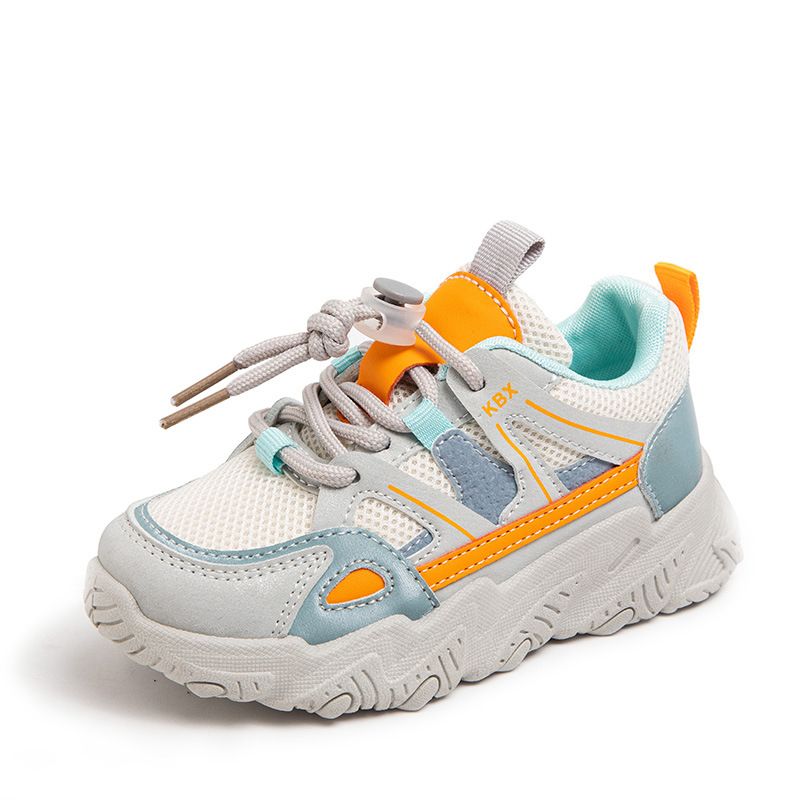 ZAPATO TENIS AZUL CON NARANJA