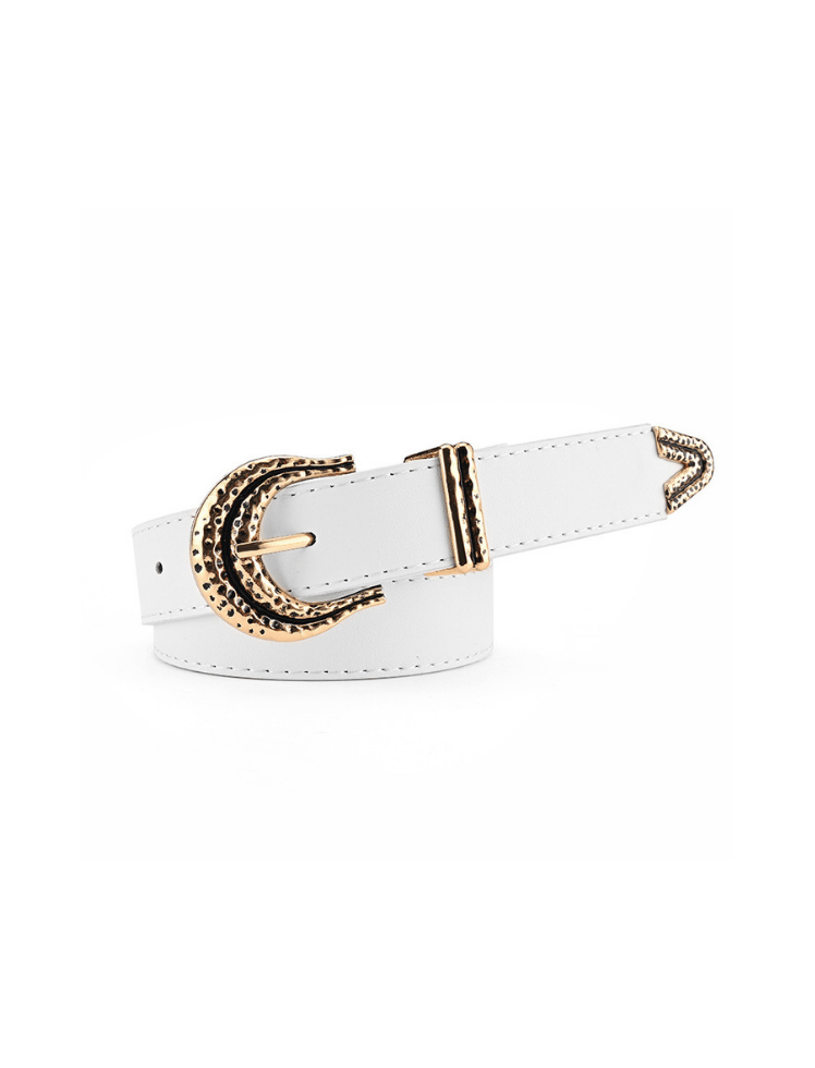 Correa Crescent Buckle Blanca Ref. Belt-60