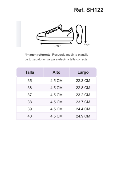 Guía de tallas