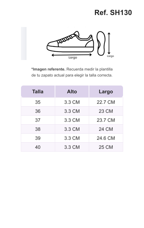 Guía de tallas