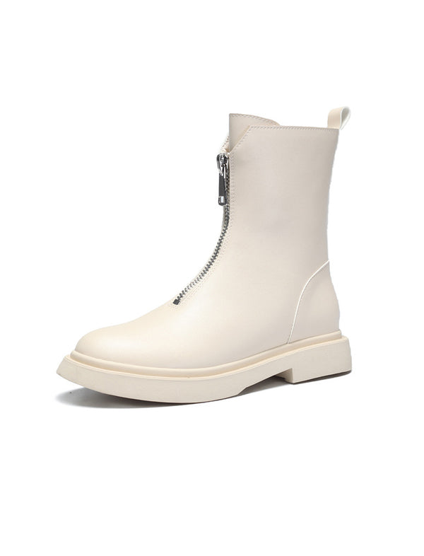 Botas  De Cierre Crema Ref. SH-18