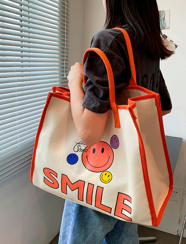 Tote Bag Smile Beige/Naranja Ref. TB-812